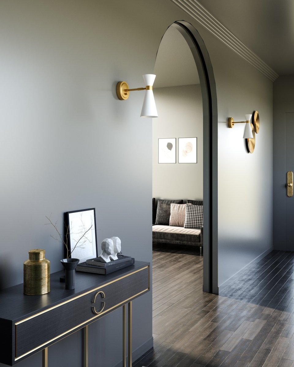 Murale Blake - Or vieilli / blanc by Alora Lighting | Luminaires & cie