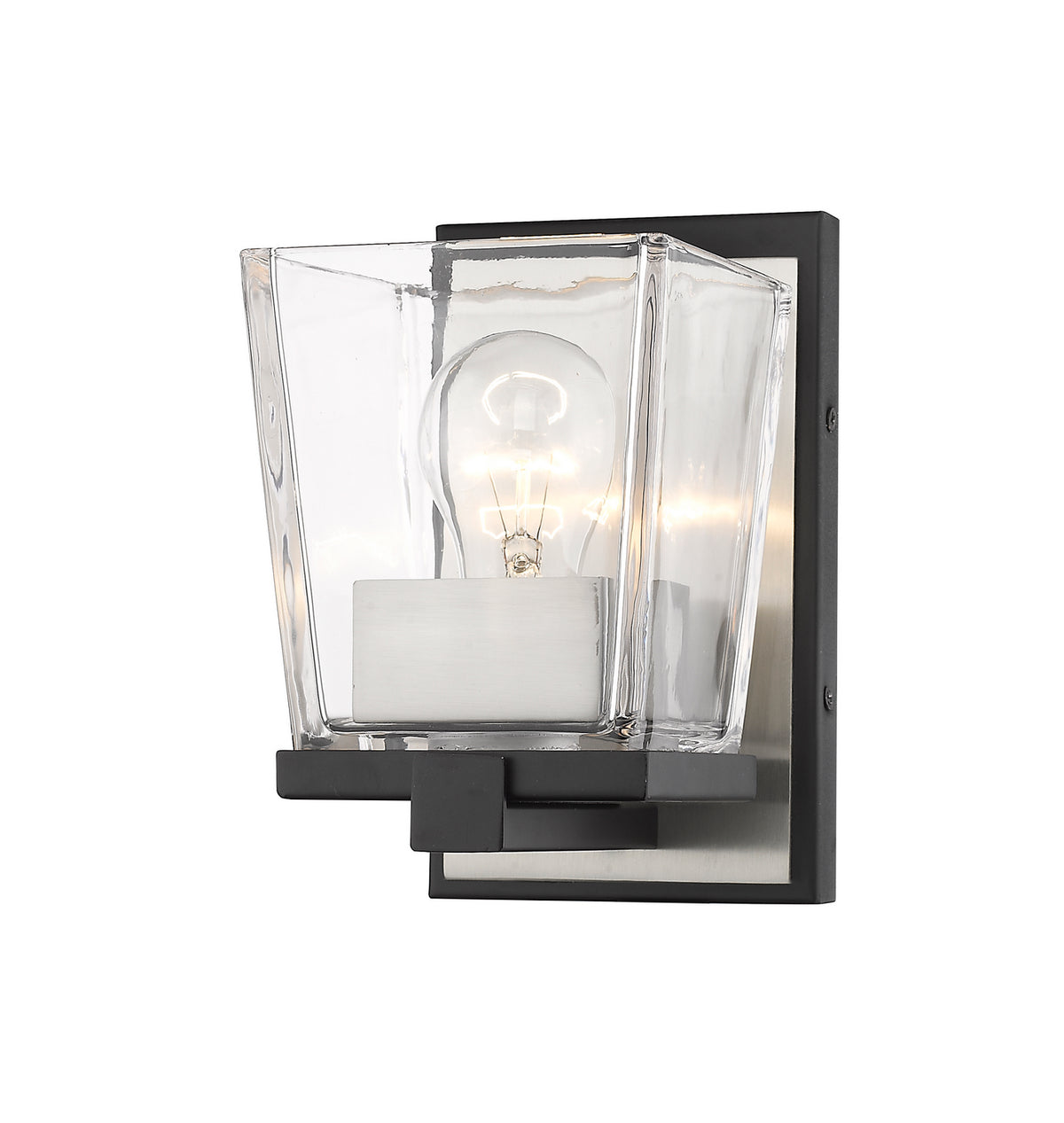 Applique murale Bleeker Street Noir mat + Nickel brossé – Z-Lite