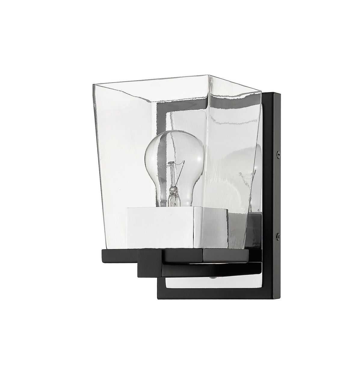 Applique murale Bleeker Street Noir mat + Chrome – vue 3