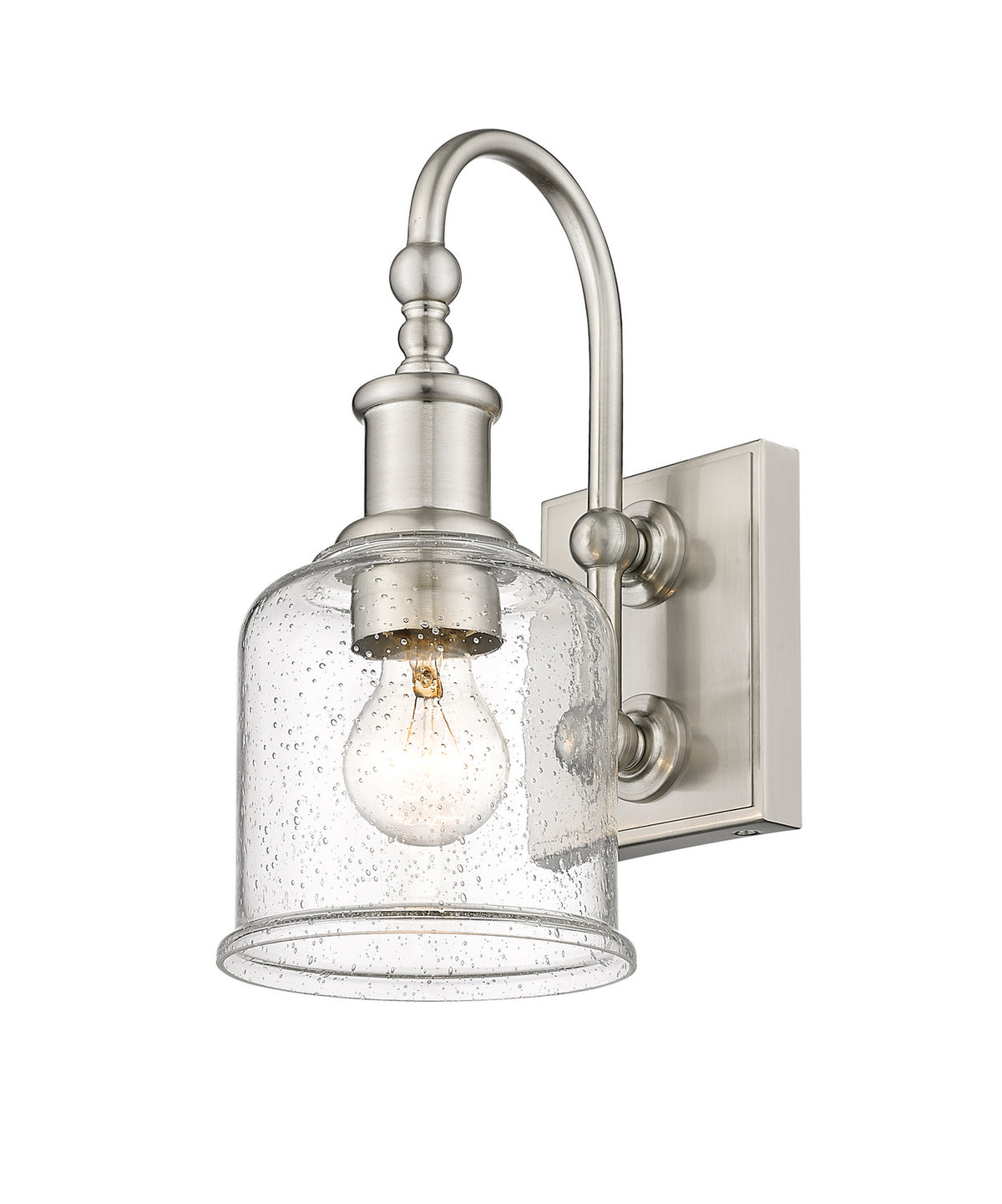 Applique murale Bryant Nickel brossé, Grené transparent – Z-Lite