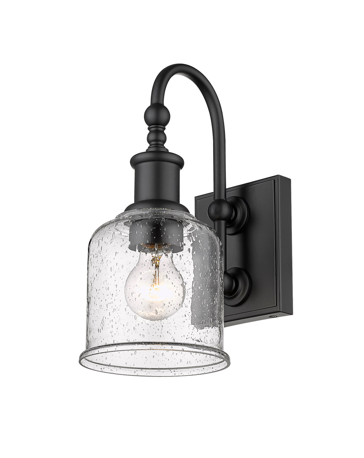 Applique murale Bryant Noir mat, Grené transparent – Z-Lite