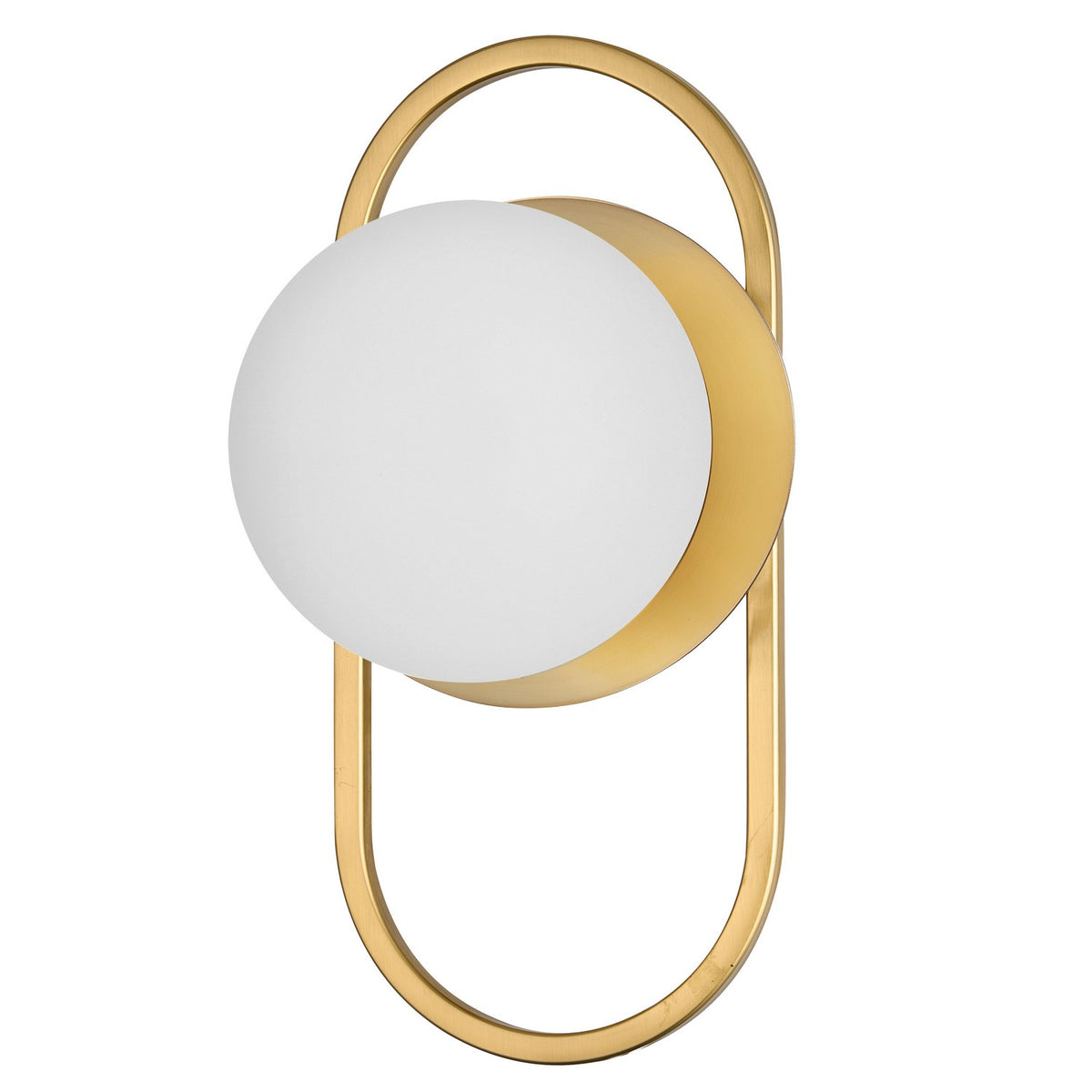 Applique murale Burlat 12", Laiton vieilli, Blanc – Dainolite