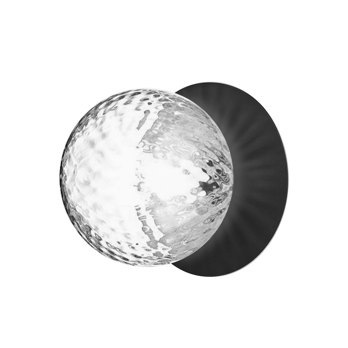 Applique murale Burlat 6", Noir mat, Transparent – Dainolite