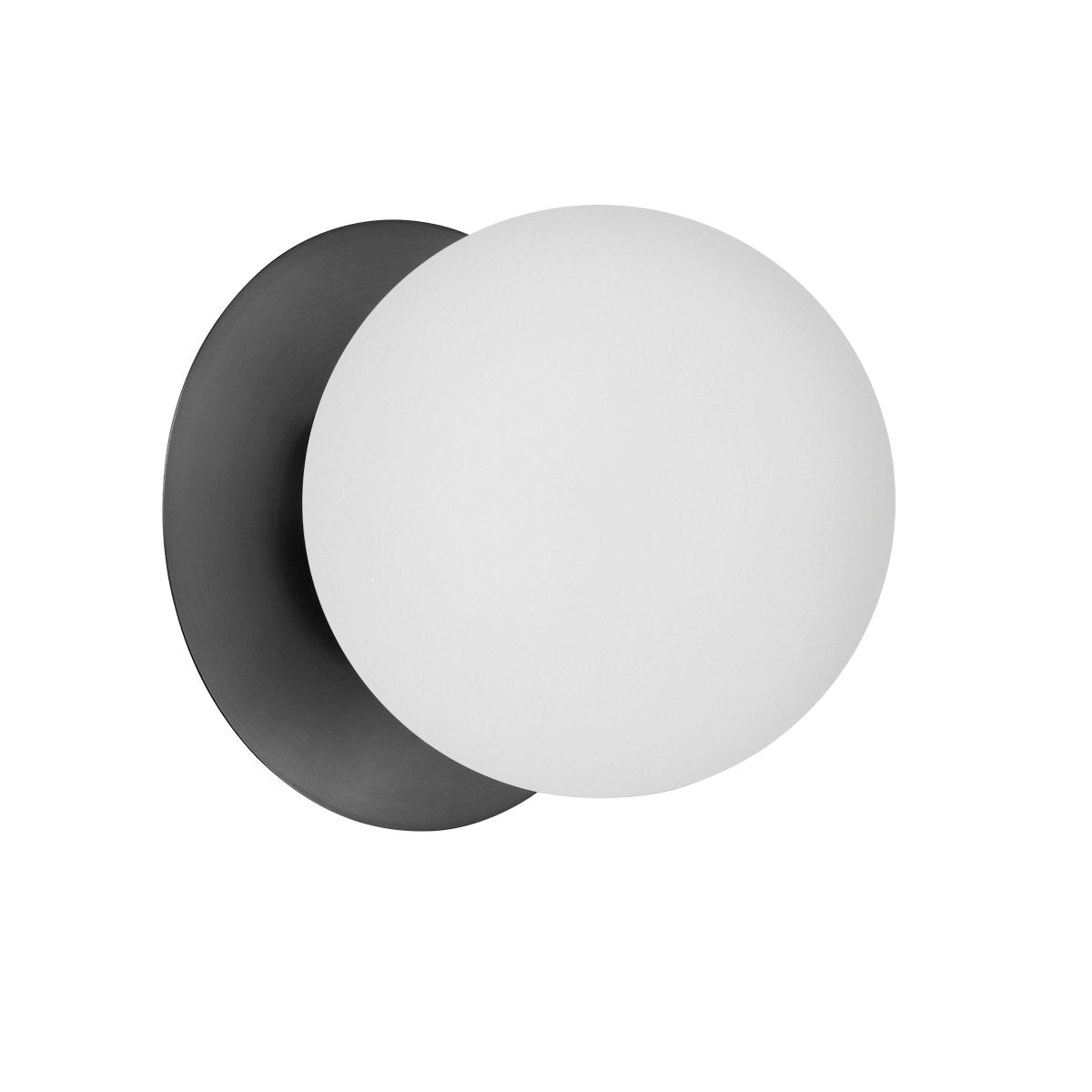 Murale Burlat - Noir mat Blanc opal by Dainolite | Luminaires & cie