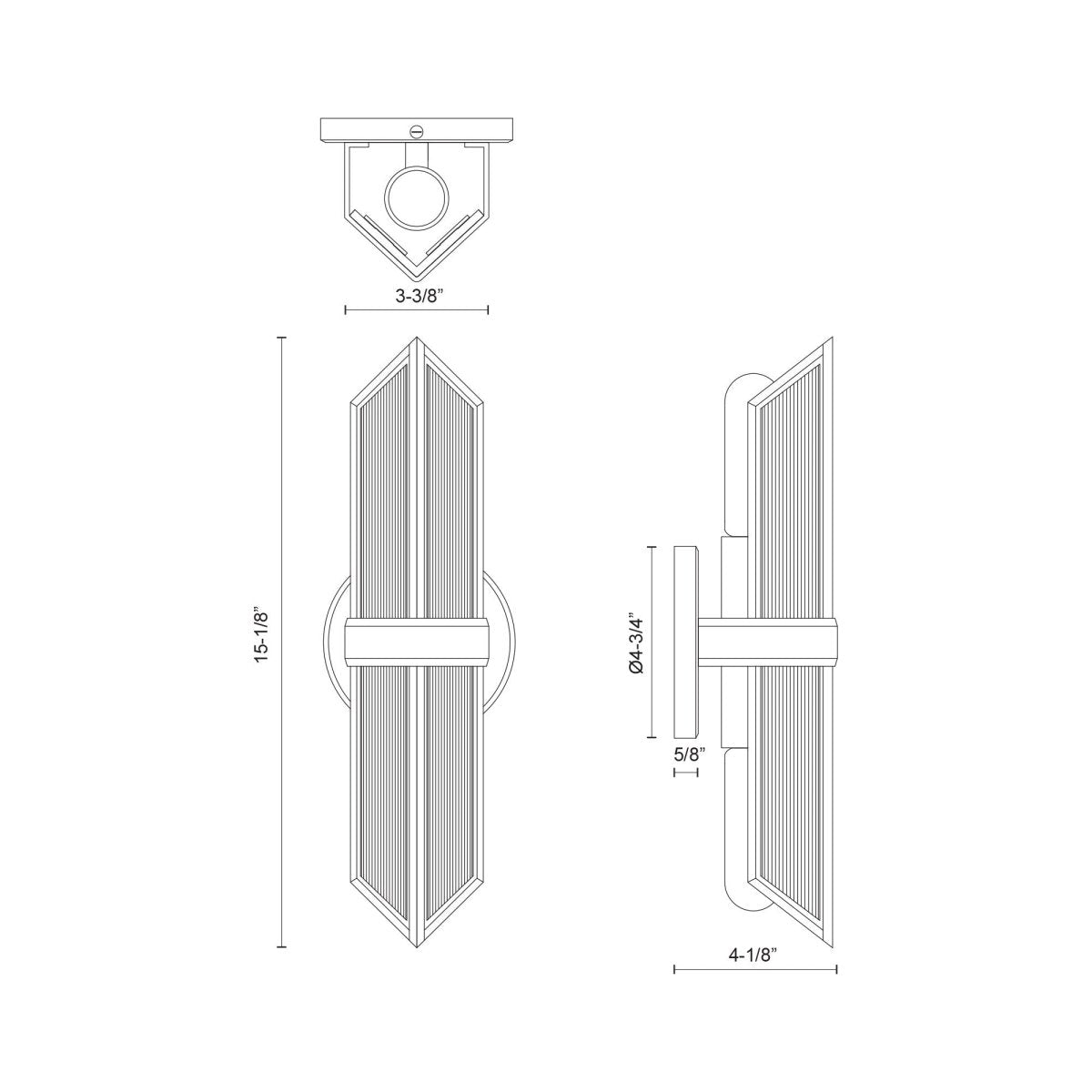 Murale Cairo - Verre à côte / bronze urbain 2 by Alora Lighting | Luminaires & cie