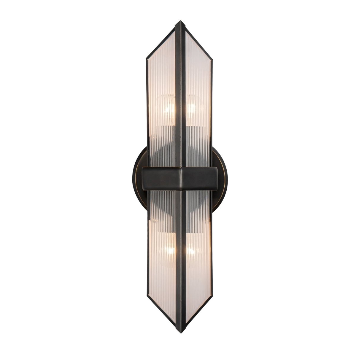 Murale Cairo - Verre à côte / bronze urbain 2 by Alora Lighting | Luminaires & cie