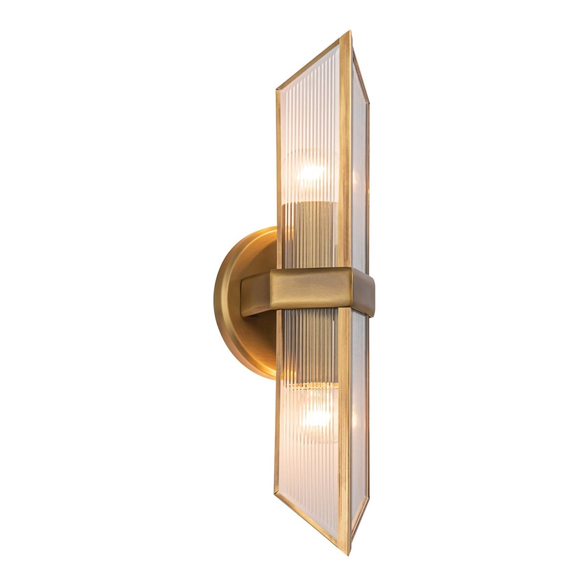 Murale Cairo - Verre à côte / laiton vintage 2 by Alora Lighting | Luminaires & cie