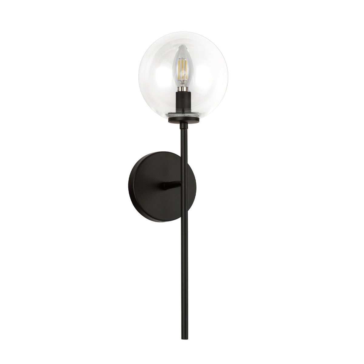 Murale Cassia - Noir mat / Verre transparent 1 by Alora Lighting | Luminaires & cie