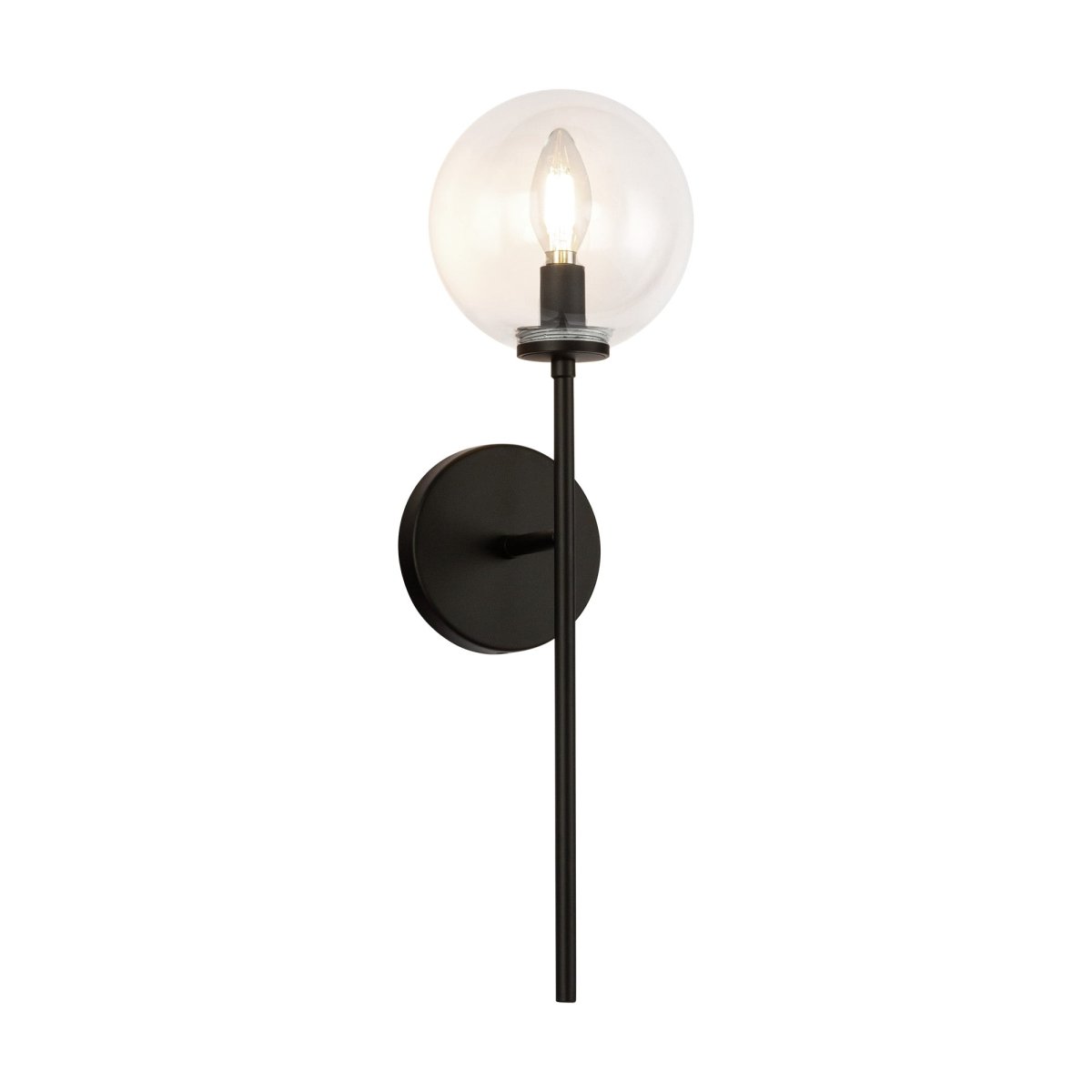 Murale Cassia - Noir mat / Verre transparent 1 by Alora Lighting | Luminaires & cie