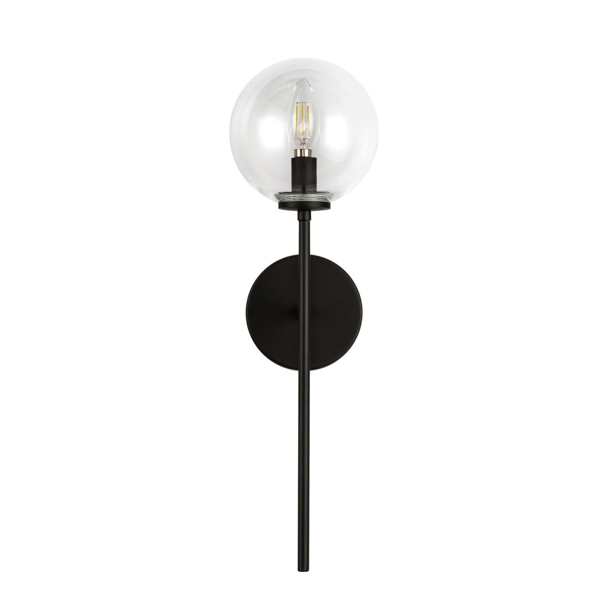 Murale Cassia - Noir mat / Verre transparent 1 by Alora Lighting | Luminaires & cie