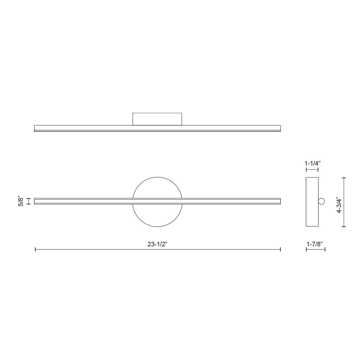 Applique murale Chute Blanc, 23 1/2" – vue 2