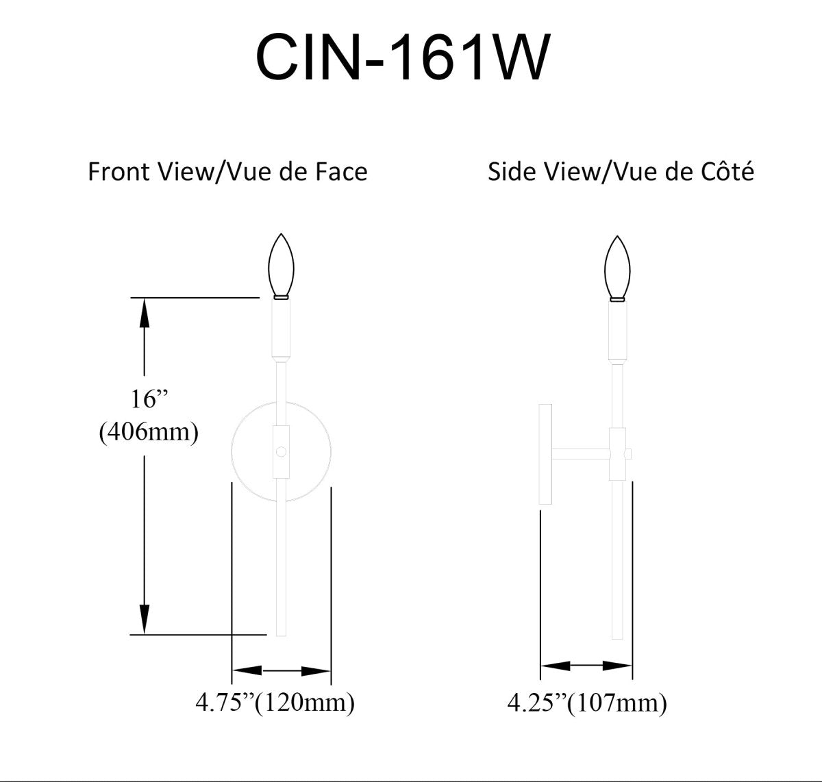 Murale Cinthia - Chrome poli by Dainolite | Luminaires & cie
