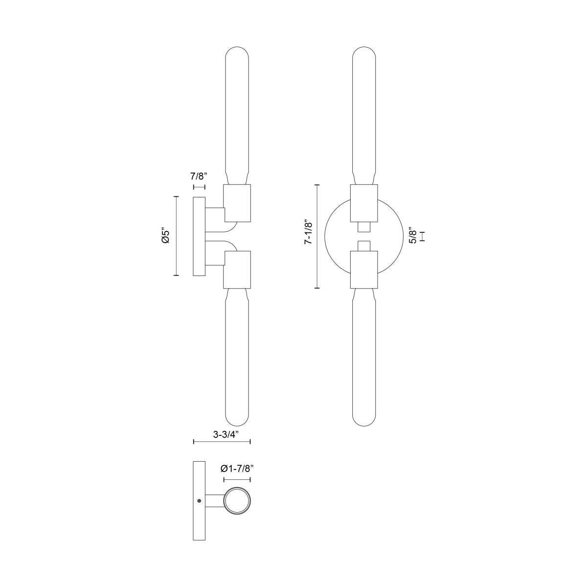 Murale Claire - Or vieilli 7 1/8" by Alora Lighting | Luminaires & cie