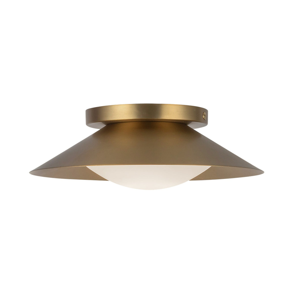Semi-plafonnier Cleo Or brossé/Verre opale – vue 2