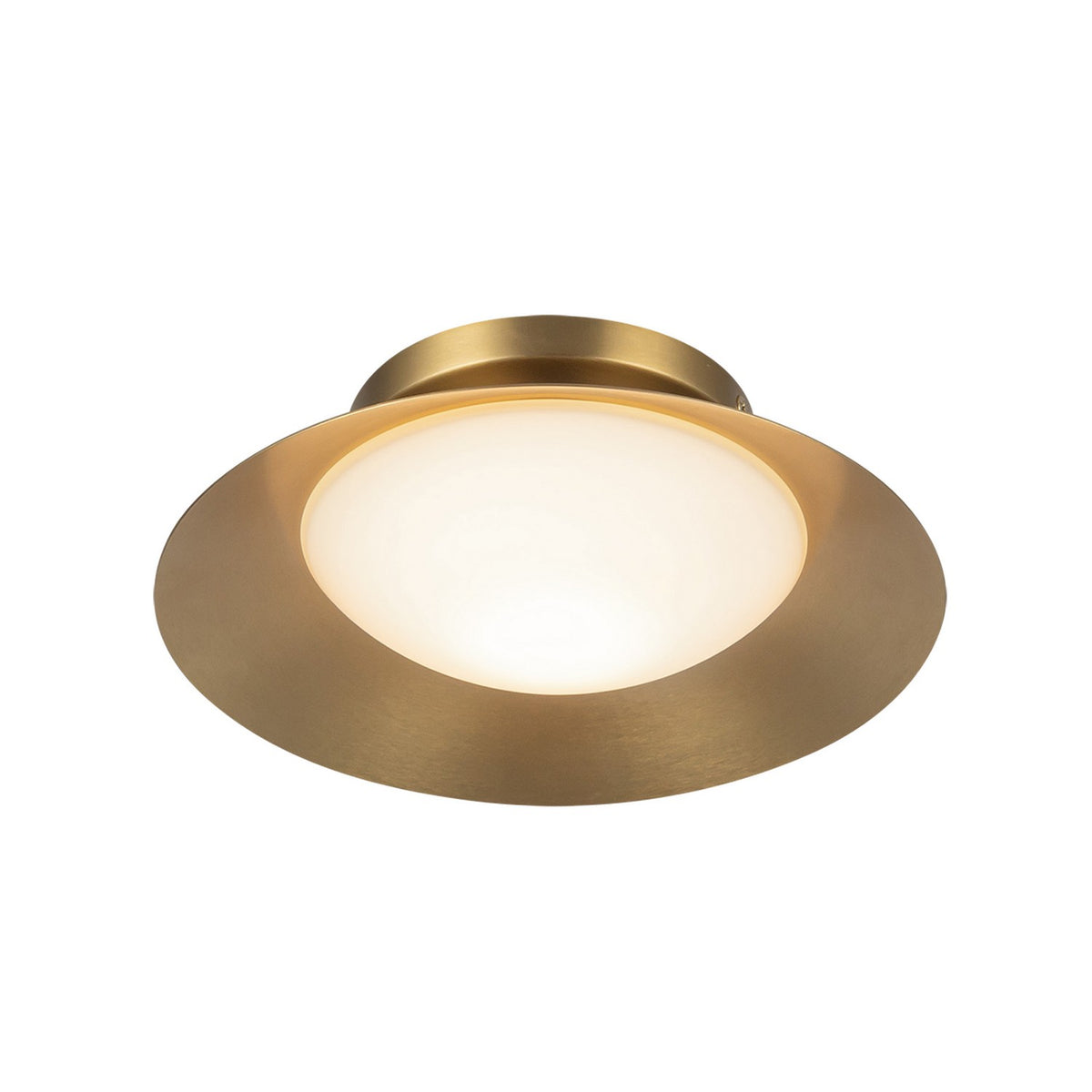 Semi-plafonnier Cleo Or brossé/Verre opale – vue 4