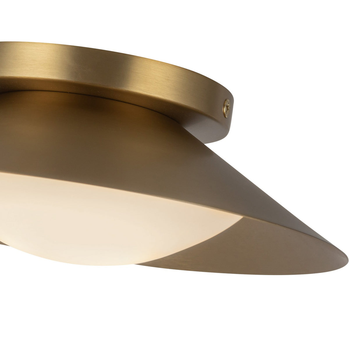 Semi-plafonnier Cleo Or brossé/Verre opale – vue 5