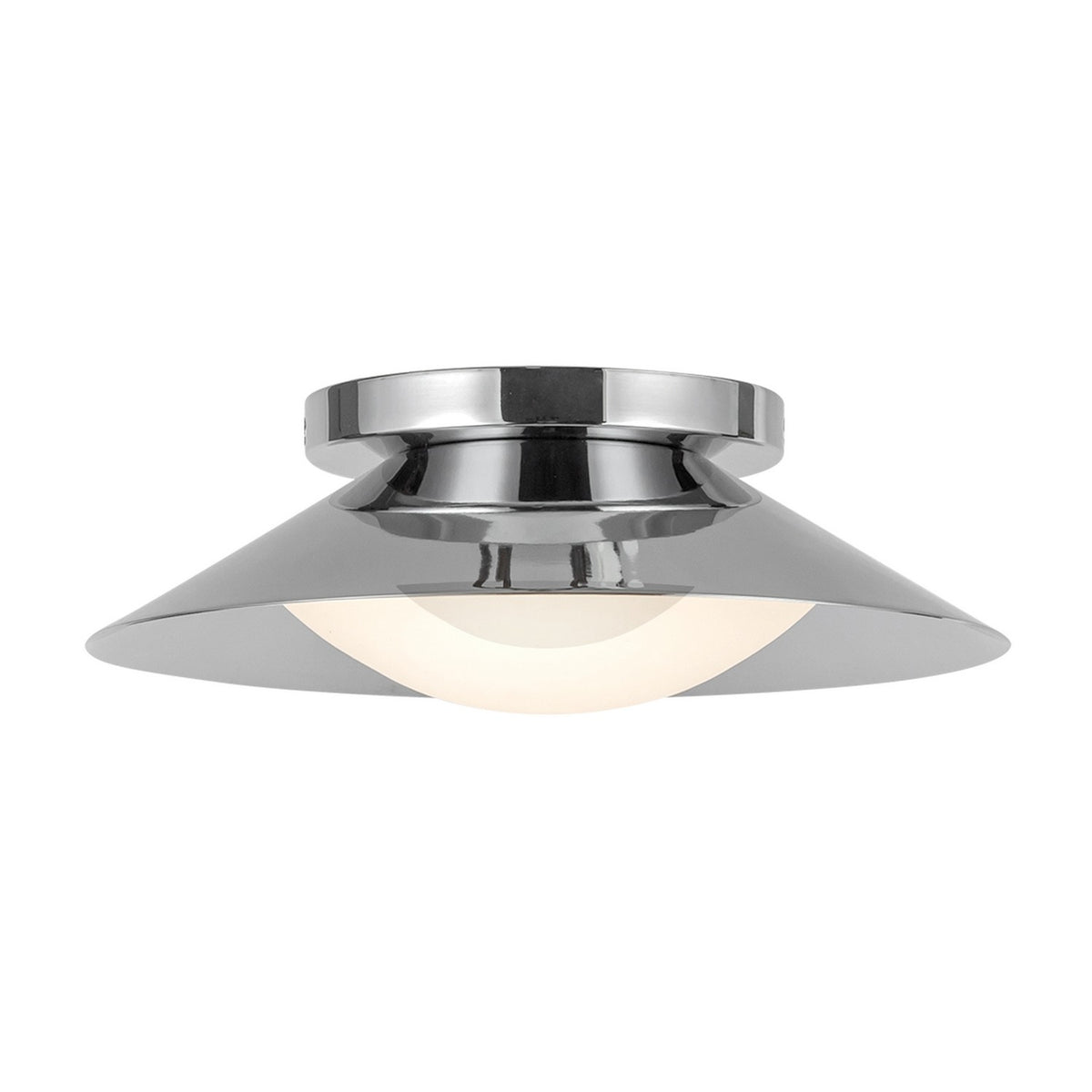 Semi-plafonnier Cleo Chrome / Opale – vue 3