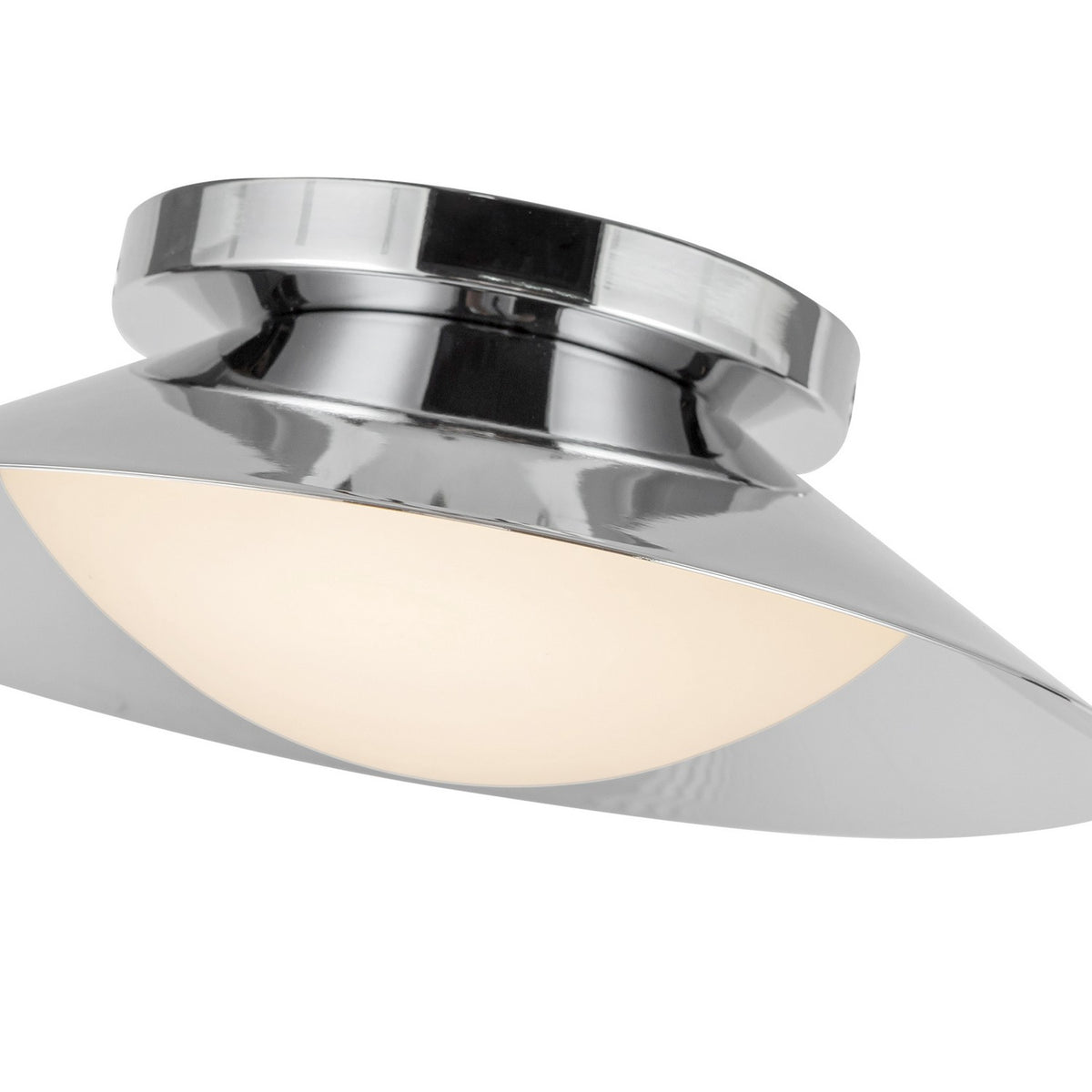 Semi-plafonnier Cleo Chrome / Opale – vue 5