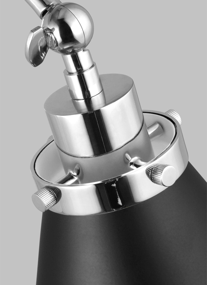 Murale cône à bras double Wellfleet - Nickel noir et raffiné de minuit Noir de minuit by Visual Comfort Studio | Luminaires & cie