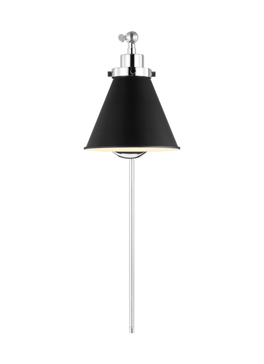 Murale cône à bras unique Wellfleet - Nickel noir et raffiné de minuit Noir de minuit by Visual Comfort Studio | Luminaires & cie