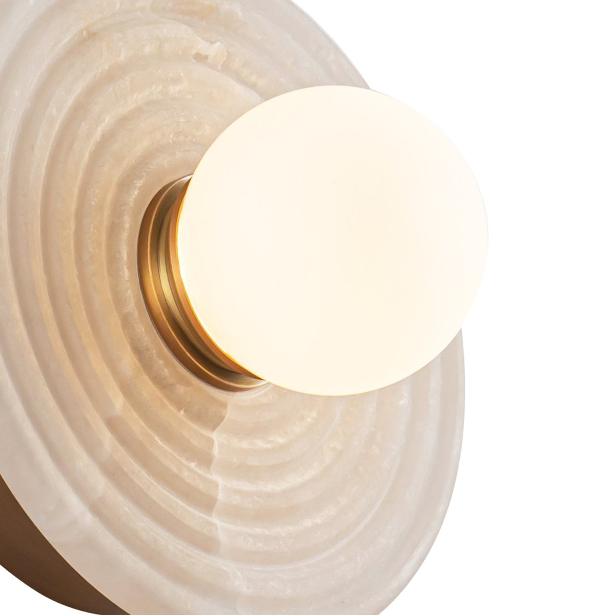 Murale Dahlia - Laiton / albâtre vintage by Alora Lighting | Luminaires & cie