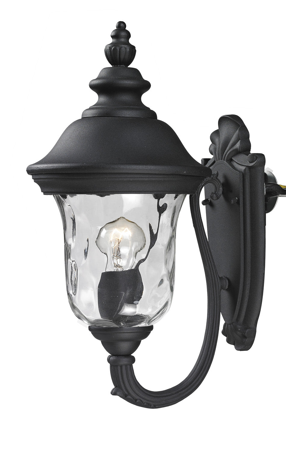 Lanterne murale extérieure Armstrong Vers le haut, Noir, 8" – Z-Lite