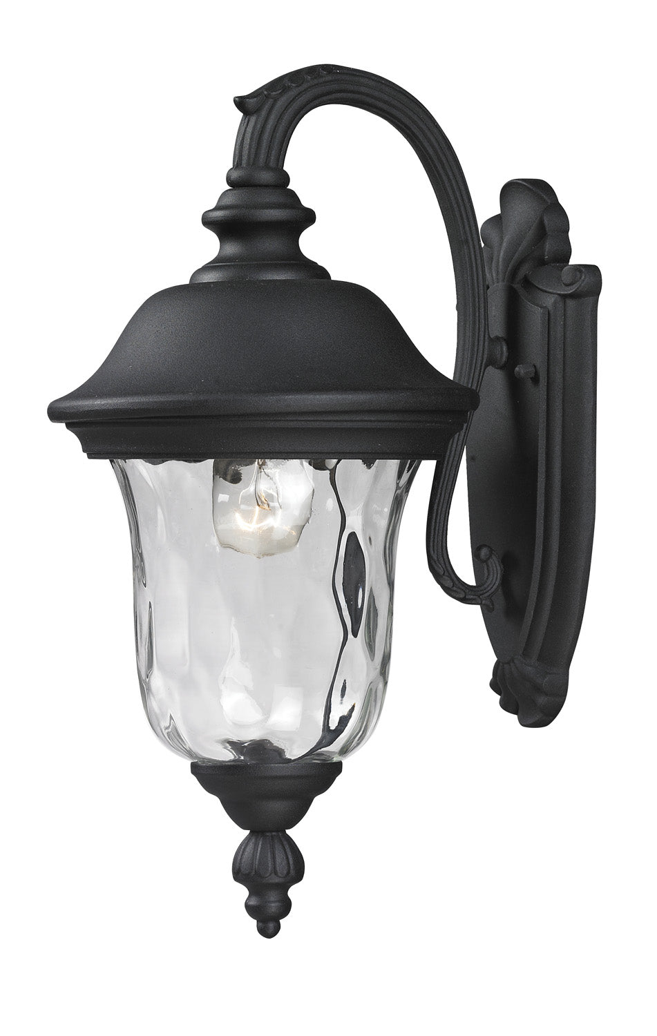 Lanterne murale extérieure Armstrong Vers le bas, Noir, 8" – Z-Lite