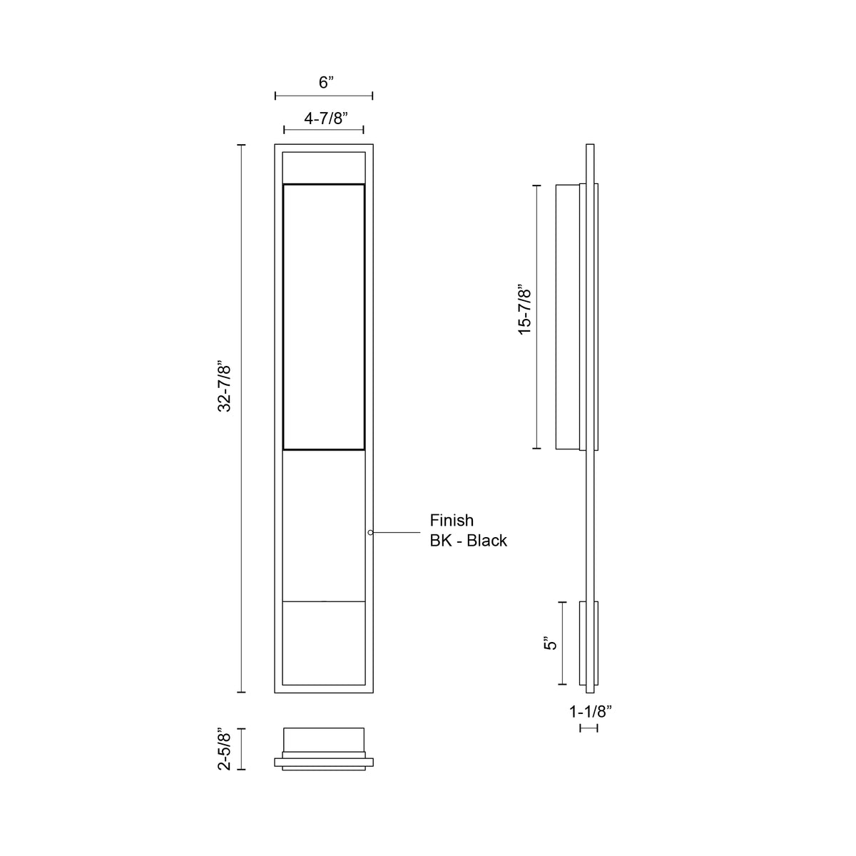 Applique extérieure Aspen 32 7/8" – vue 3