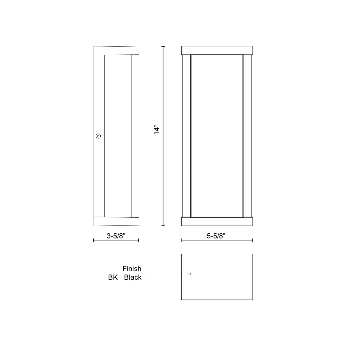 Applique extérieure Bravo 14" – vue 3