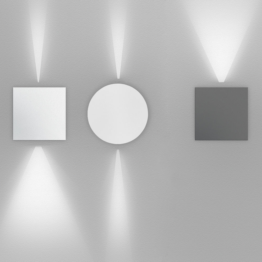Murale Extérieure Effetto - Carré Gris anthracite 4x Faisceaux / Étroit by Artemide | Luminaires & cie