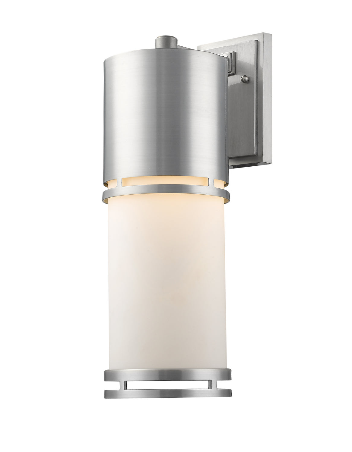 Lanterne murale extérieure Luminata Aluminum brossé, Opale mate, 5 7/8" – Z-Lite