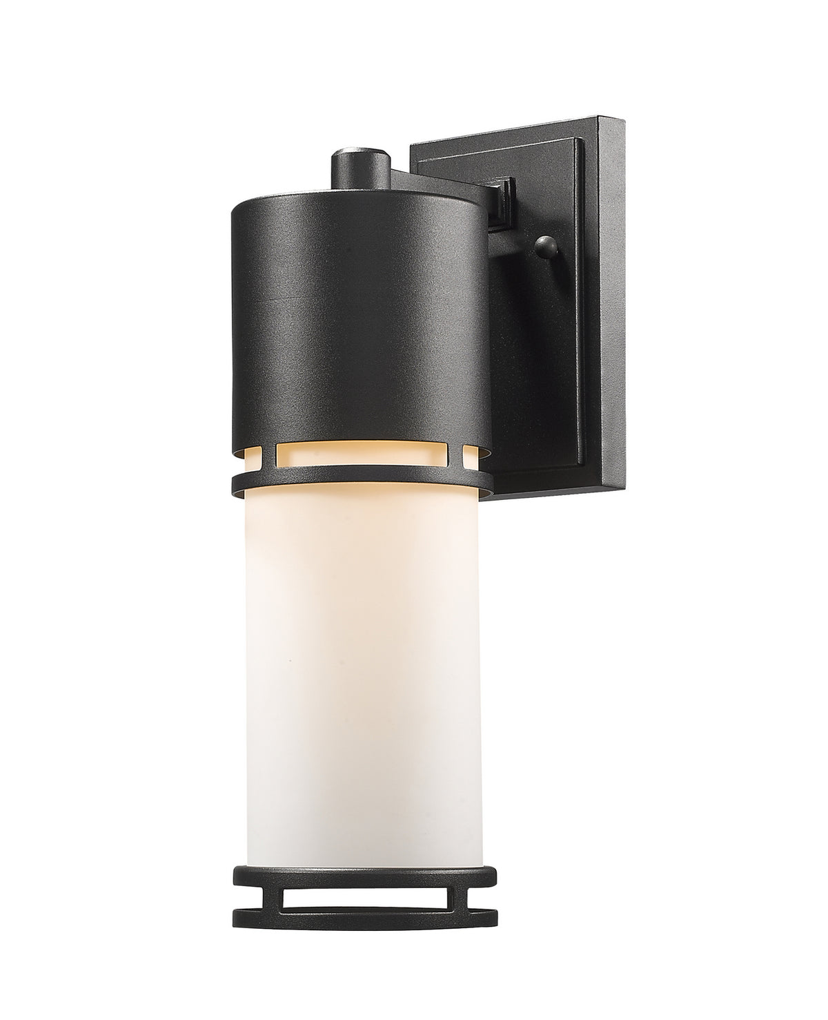 Lanterne murale extérieure Luminata Noir, Opale mate, 4 1/2" – Z-Lite