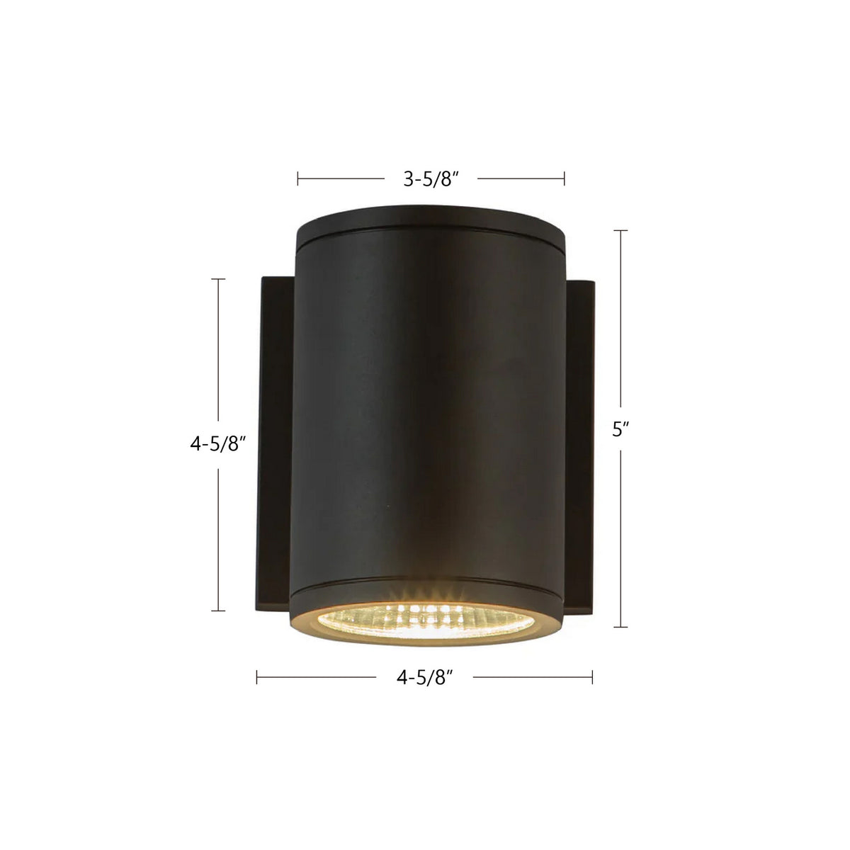 Applique extérieure 3po Nordic Vers le haut ou vers le bas, Noir, 5" – vue 6