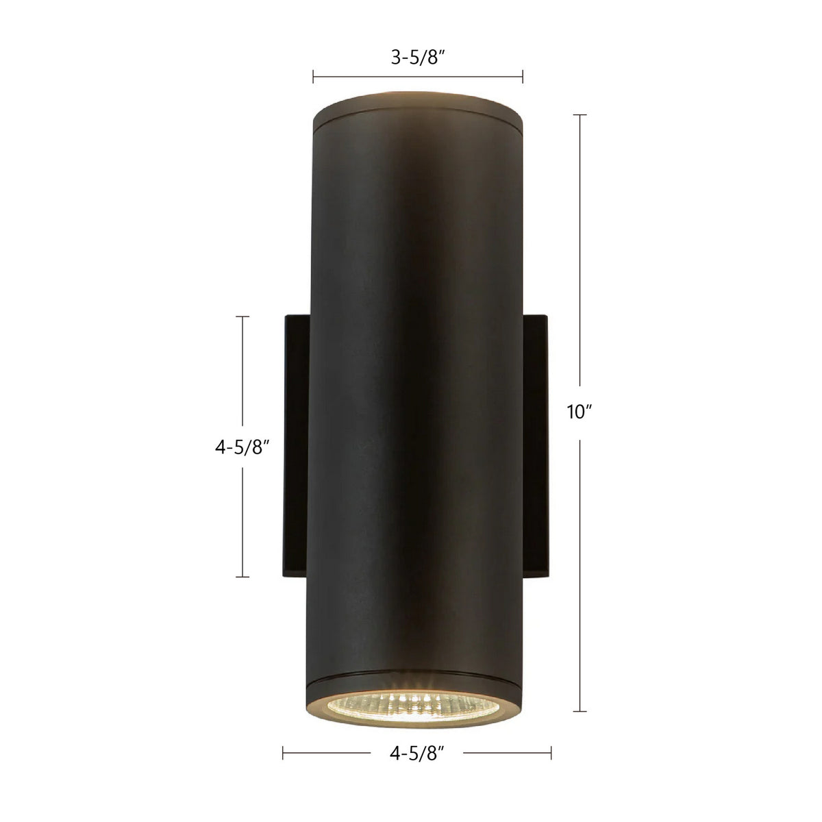 Applique extérieure 3po Nordic Vers le haut + vers le bas, Noir, 10" – vue 6