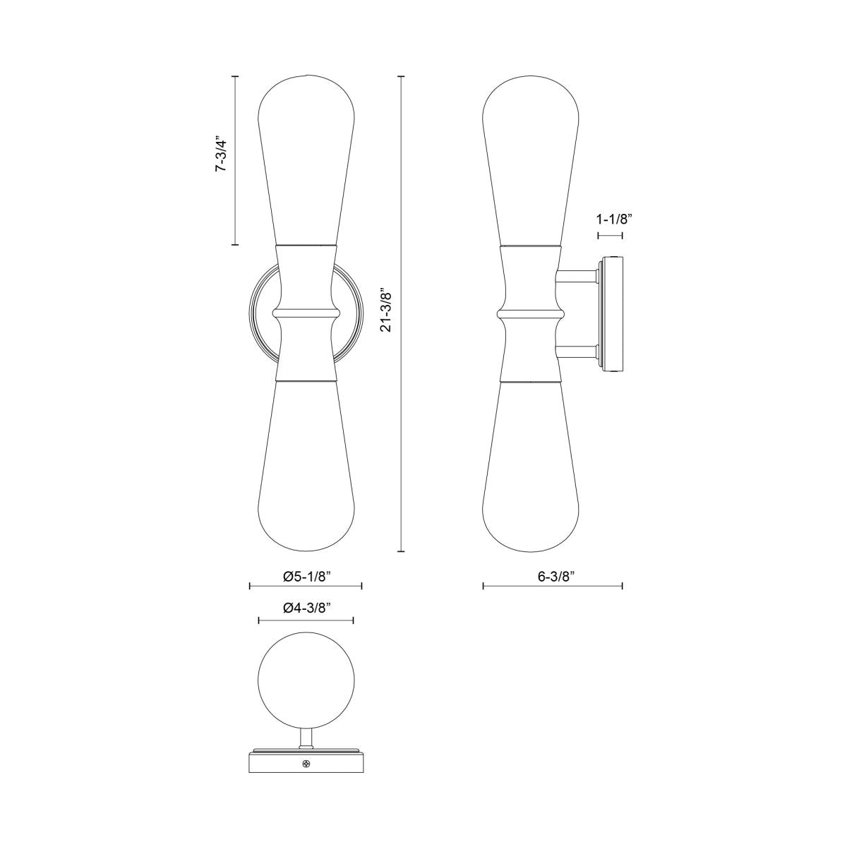 Murale extérieure Marcel - 5 1/8" by Alora Lighting | Luminaires & cie