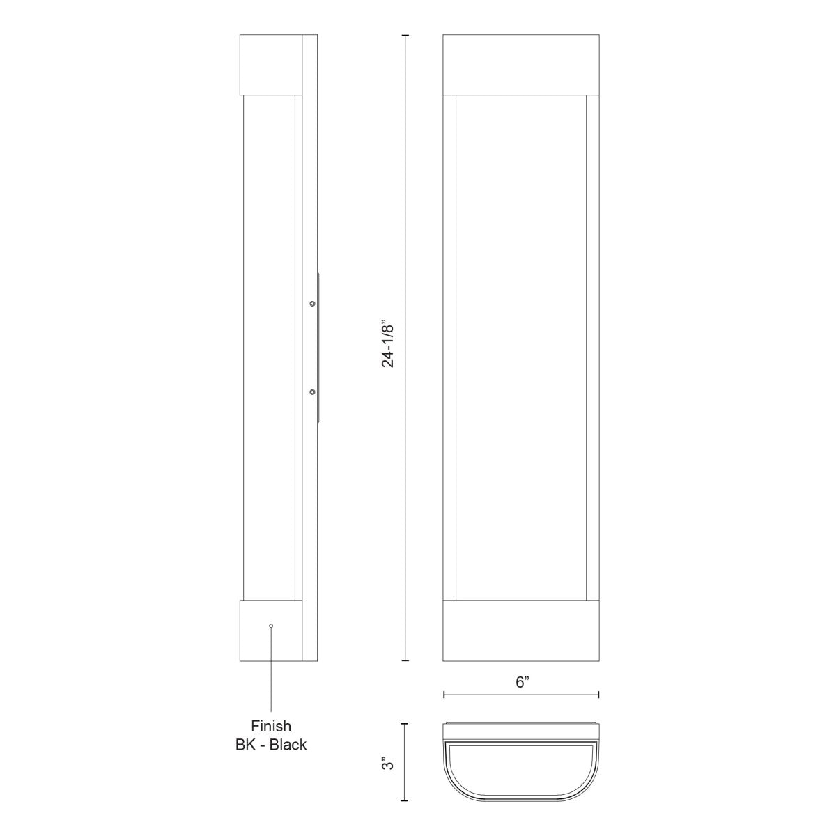 Murale extérieure Moondew - 24 1/8" by Kuzco Lighting | Luminaires & cie