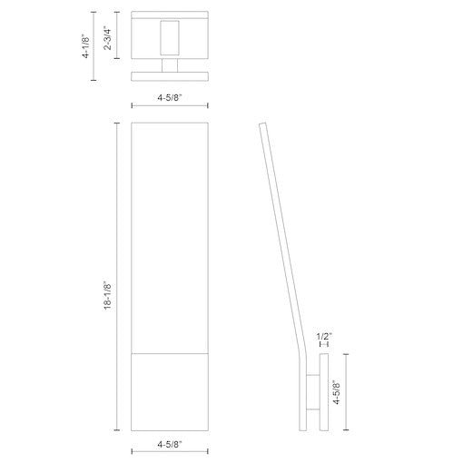 Murale extérieure Nevis - Graphite 24 1/8" by Kuzco Lighting | Luminaires & cie