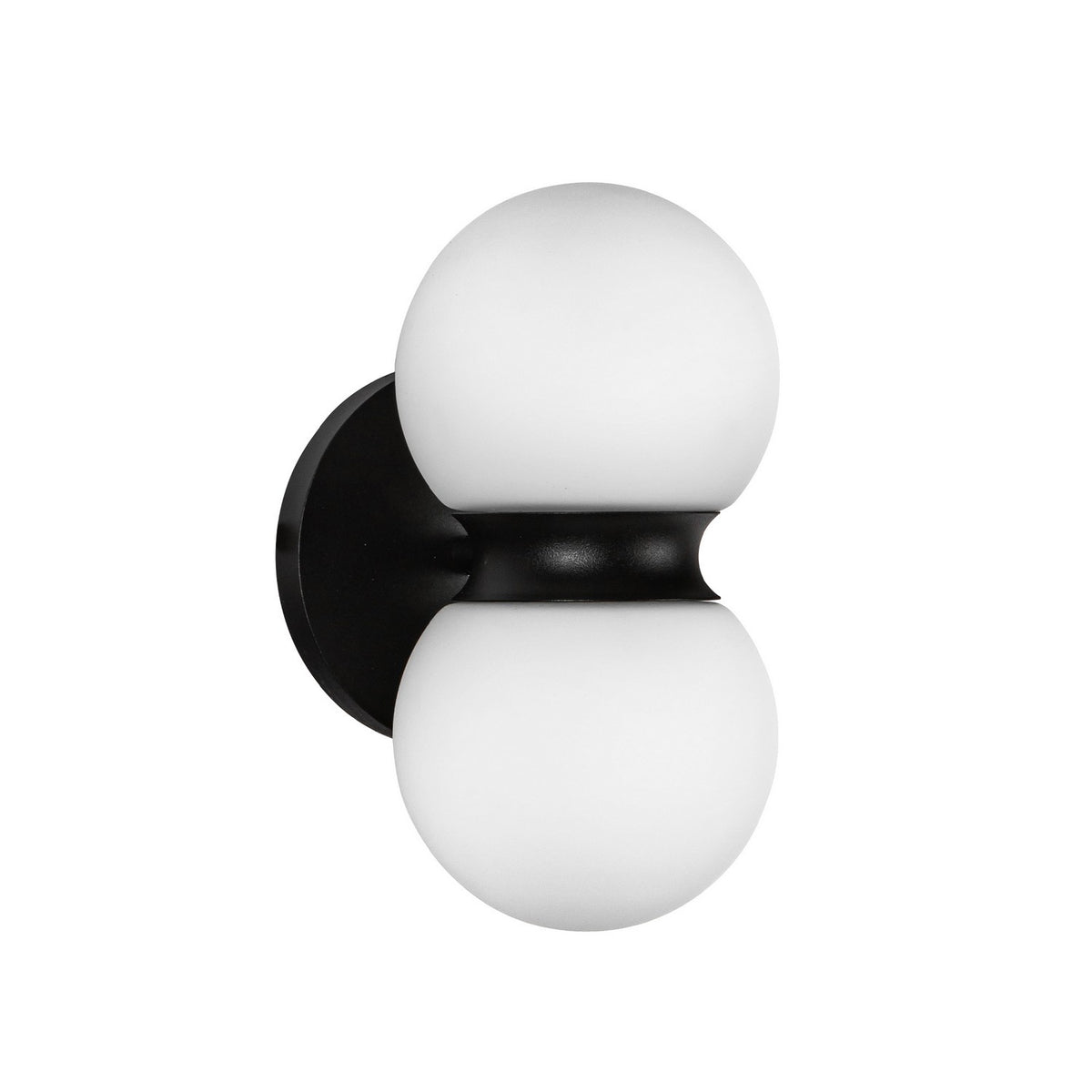 Applique extérieure Peri Noir / Verre opale – vue 2
