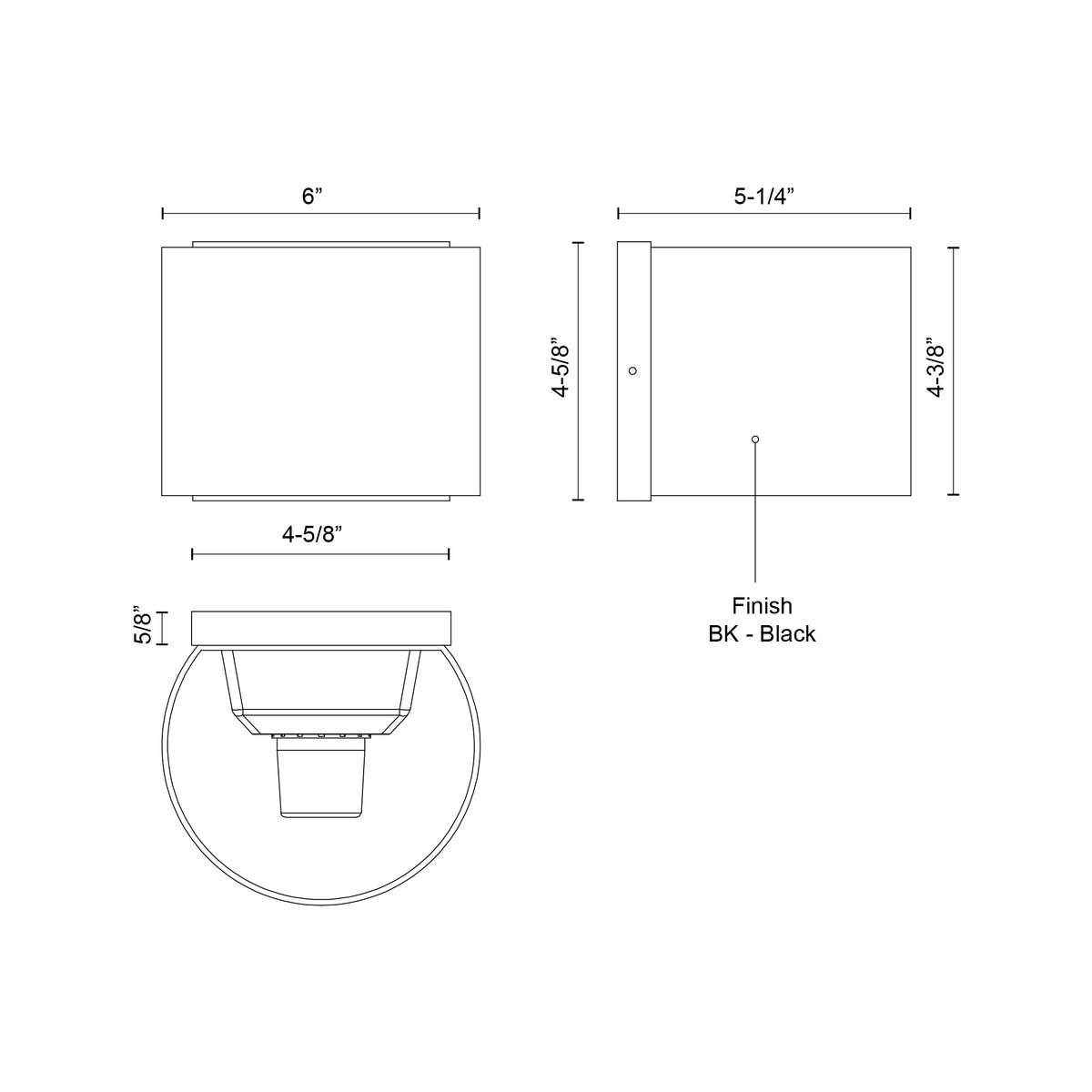 Applique extérieure Rene 6" – vue 3