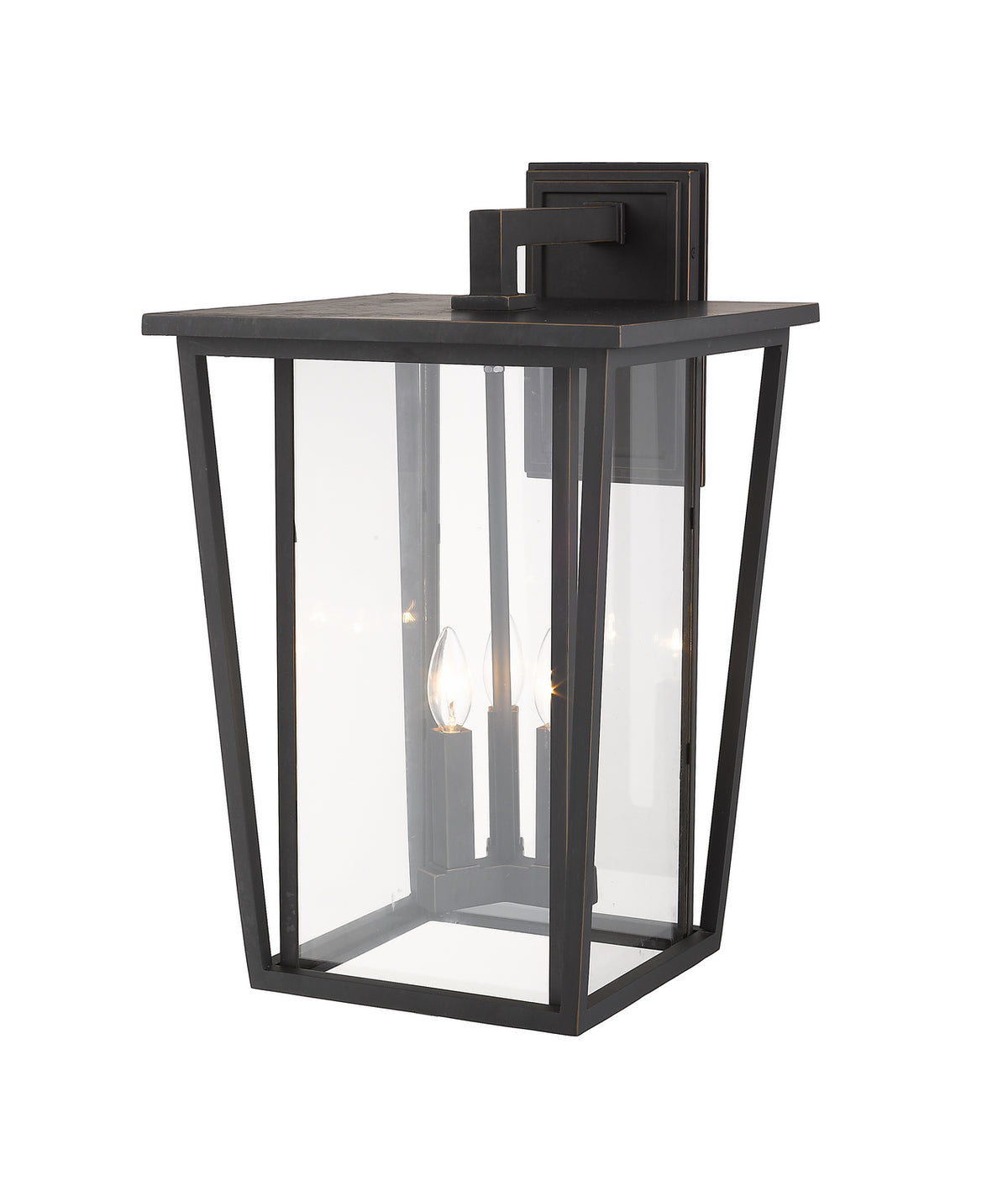 Lanterne murale extérieure Seoul Bronze huilé, 14" – vue 2