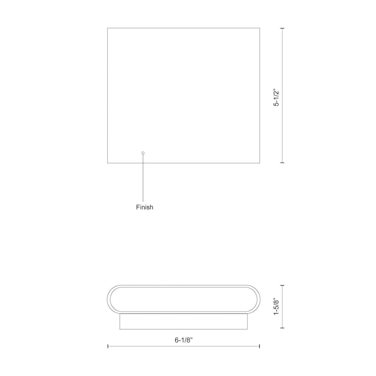 Murale extérieure Slate - Or brossé 6 1/8" Éclairage 1 direction by Kuzco Lighting | Luminaires & cie