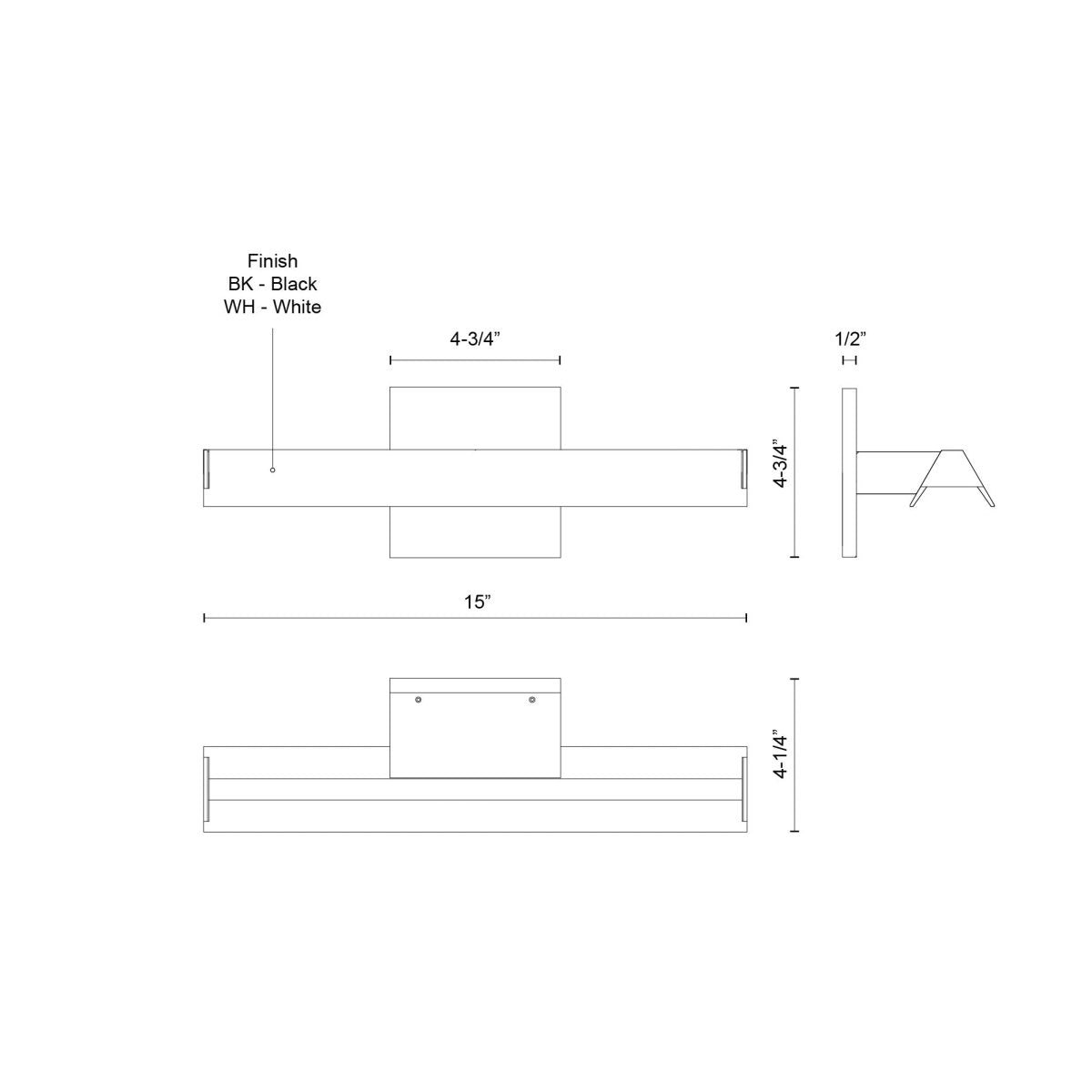 Murale Galleria - Noir 15" 3000K by Kuzco Lighting | Luminaires & cie