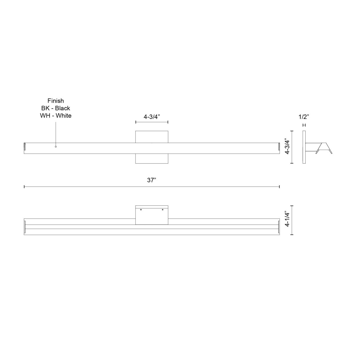 Murale Galleria - Noir 37" 3000K by Kuzco Lighting | Luminaires & cie