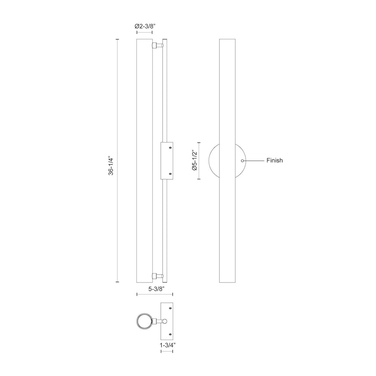 Applique murale Gramercy 36 1/4" – vue 3