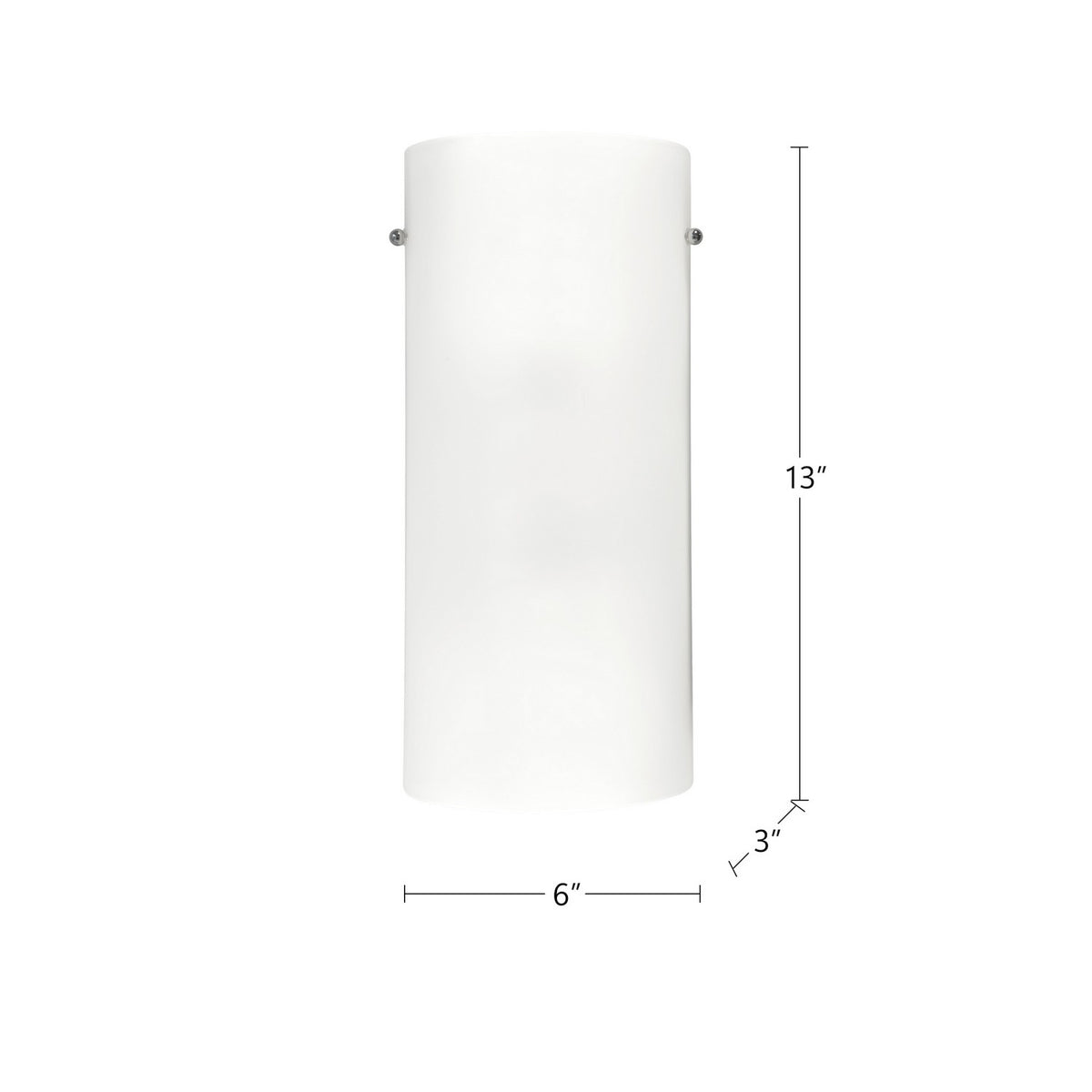 Applique murale Hudson Verre opale, 13" – vue 2
