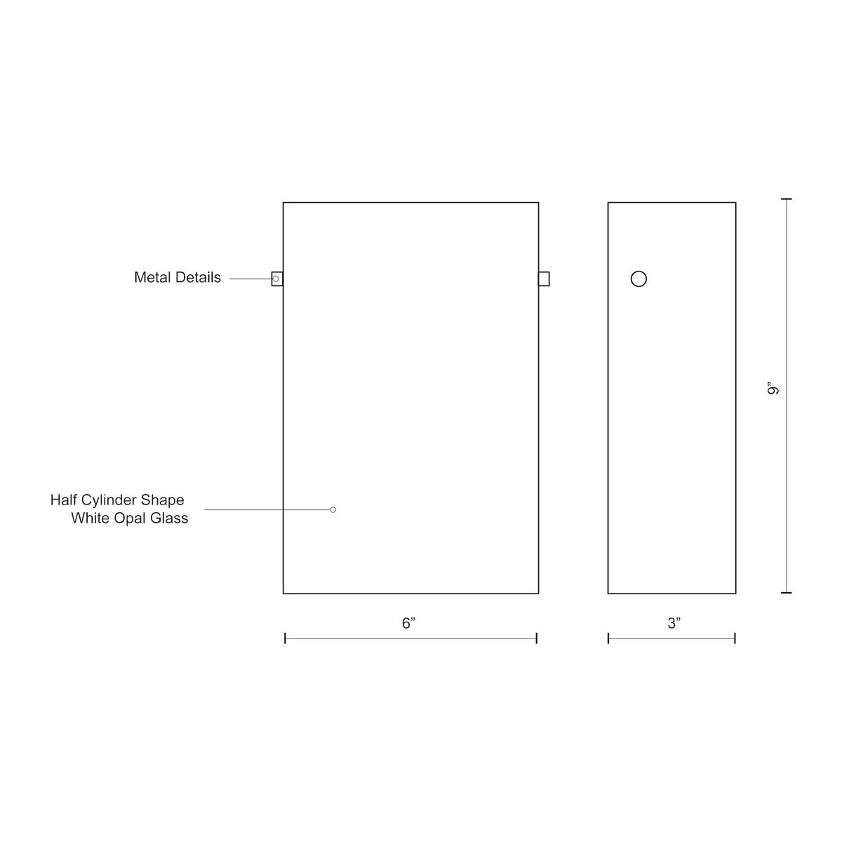 Applique murale Hudson Nickel brossé / Chrome, 9" – vue 3