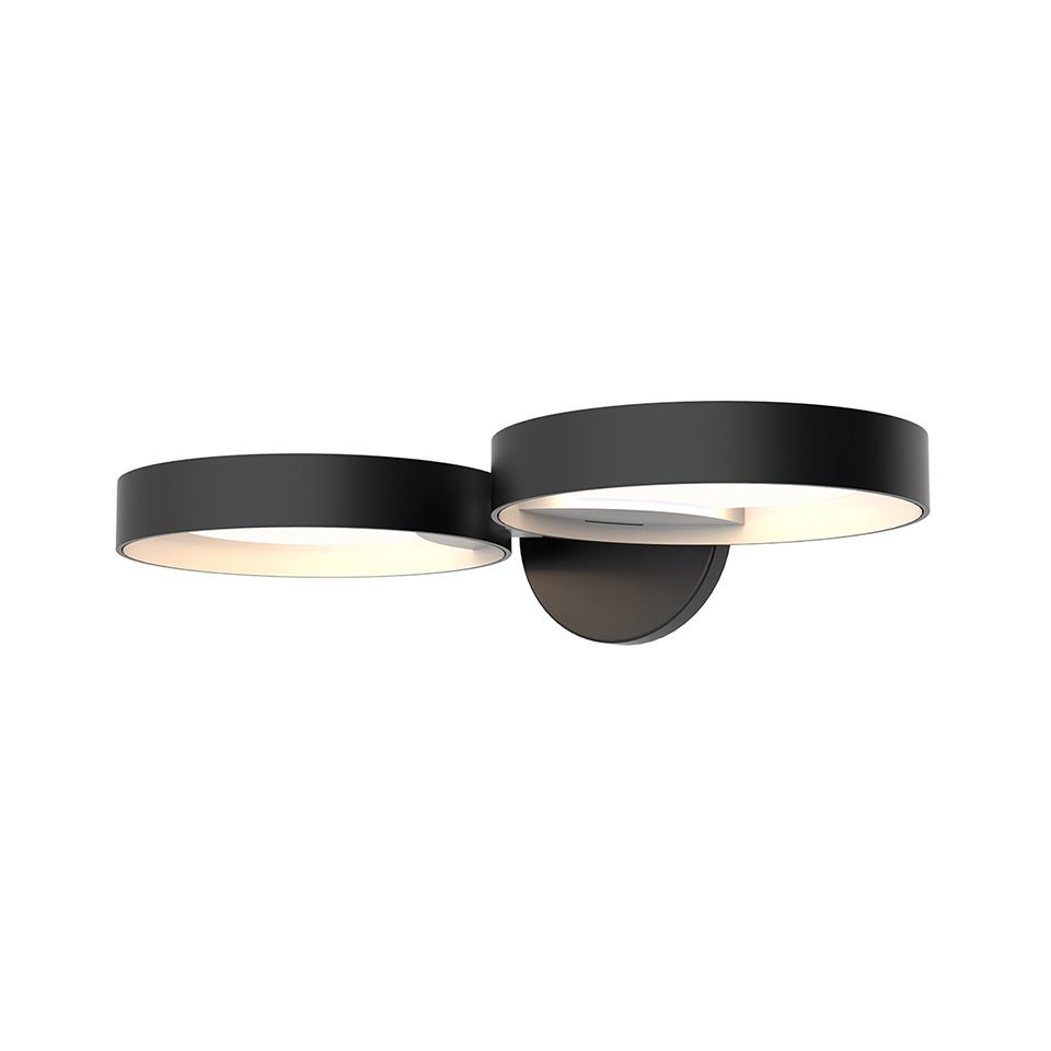 Murale Light Guide Ring - Noir Satiné Blanc Simple by Sonneman | Luminaires & cie