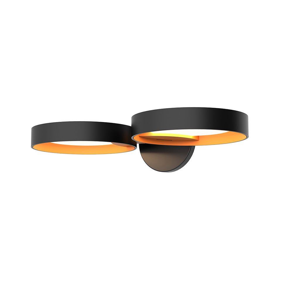 Murale Light Guide Ring - Noir Satiné Blanc Simple by Sonneman | Luminaires & cie