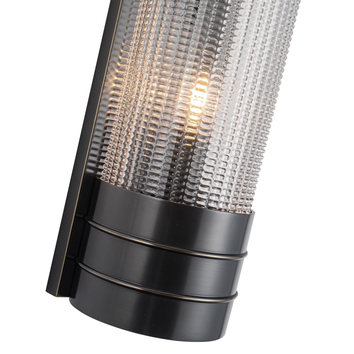 Murale linéaire Willard - Bronze urbain Verre prismatique 18 3/8" by Alora Lighting | Luminaires & cie