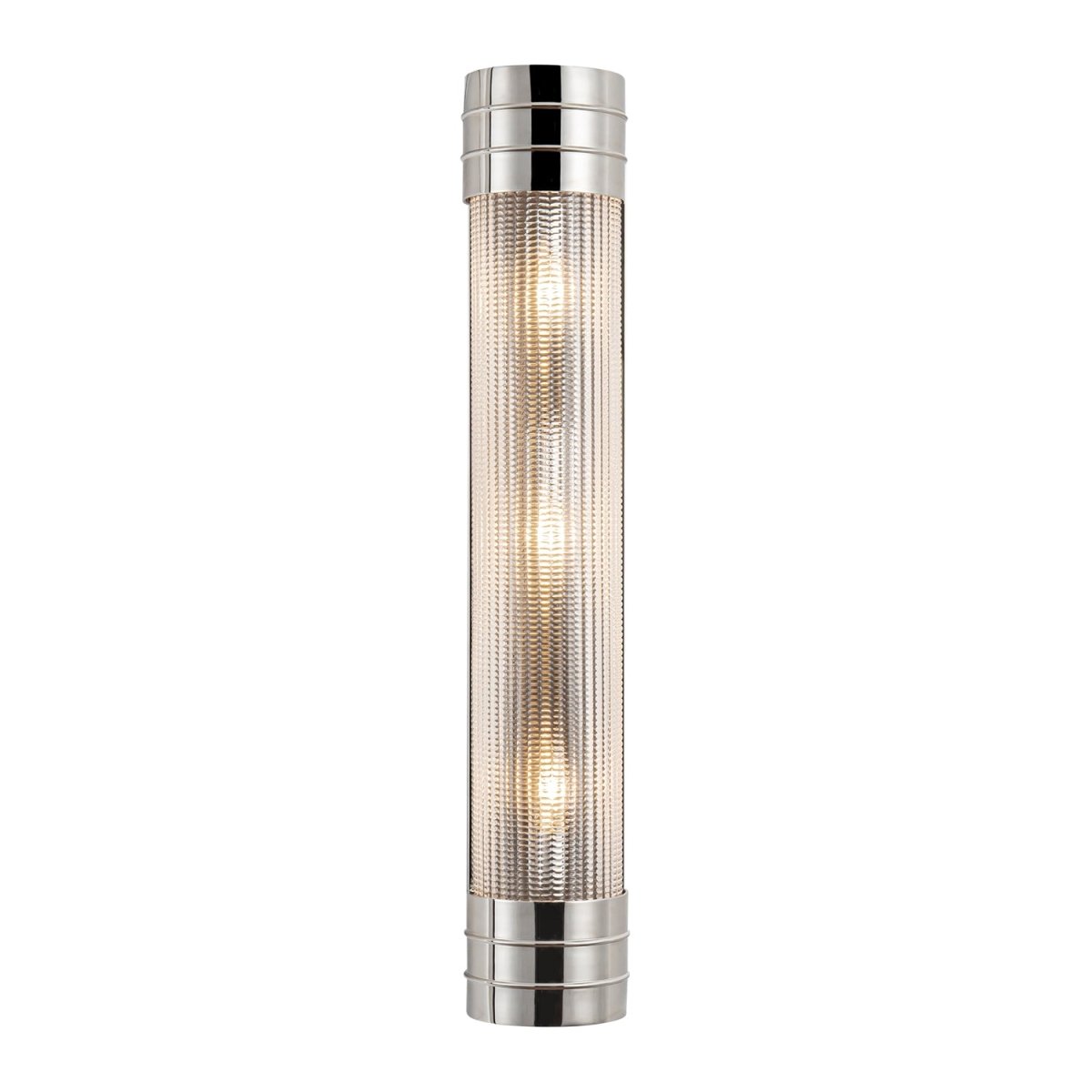 Murale linéaire Willard - Nickel poli Verre prismatique 24 1/8" by Alora Lighting | Luminaires & cie